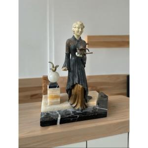 Paperweight Fireplace Decoration In Marble And Alabaster