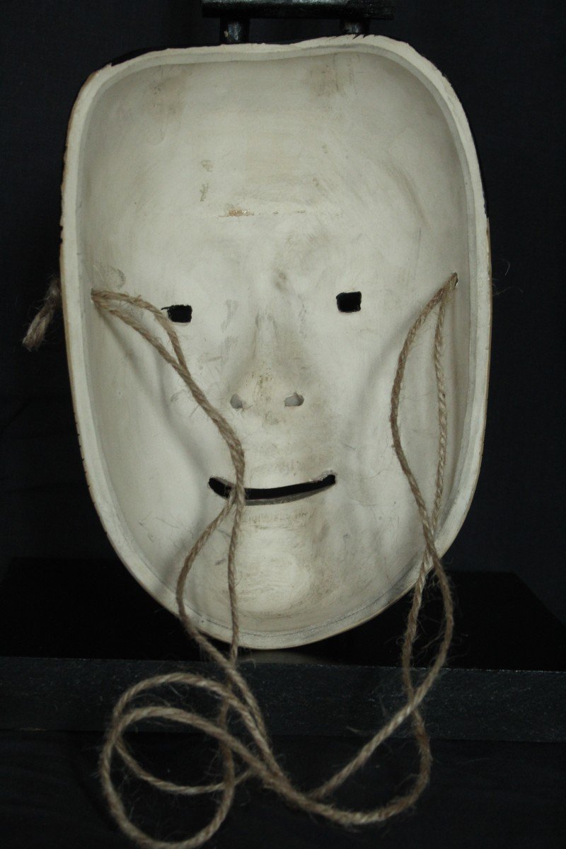 Masque Vintage Japonais, Homme Otoko, Teather Noh, Poterie d'Osaka-photo-4