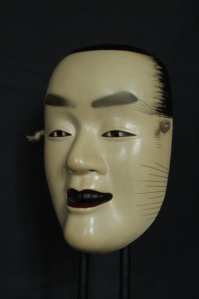 Masque Vintage Japonais, Homme Otoko, Teather Noh, Poterie d'Osaka