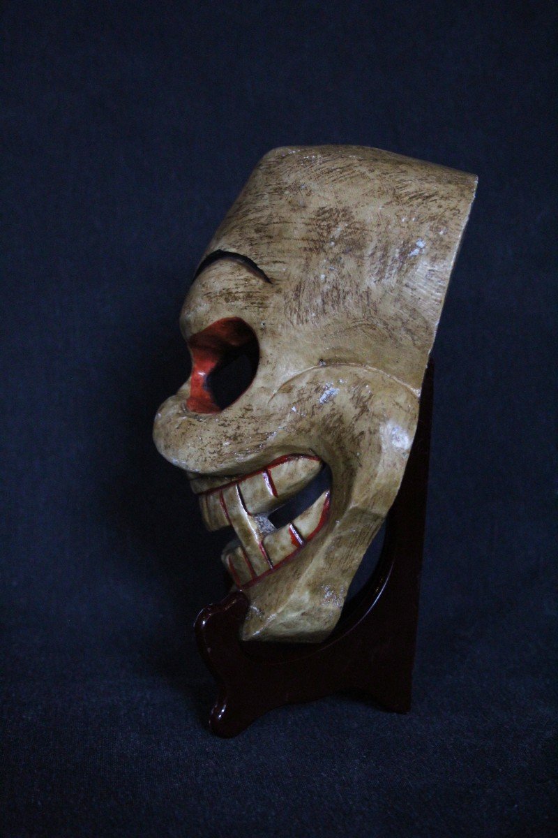 Citipati Mask, Nepalese Ceremonial Wooden Mask, Buddhist Skull.-photo-2