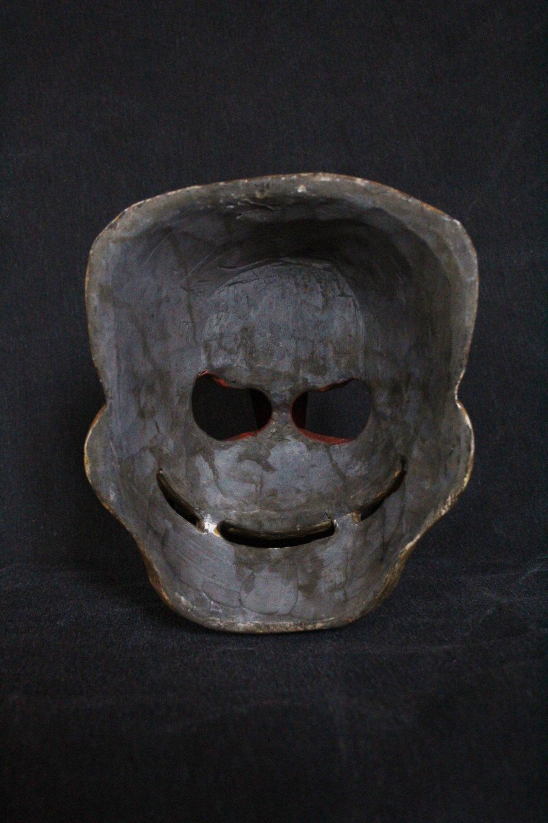 Citipati Mask, Nepalese Ceremonial Wooden Mask, Buddhist Skull.-photo-3