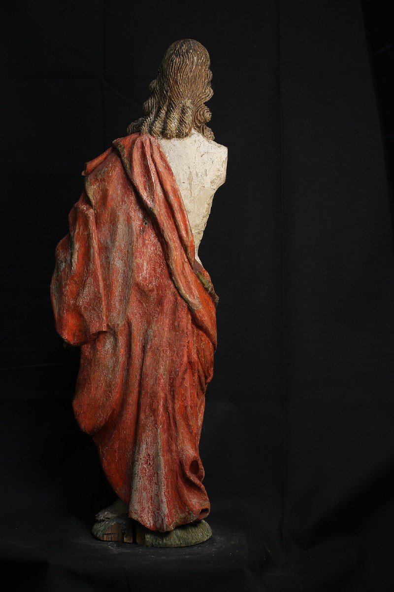 Wood Polychrome Sculpture Of The Risen Christ  XVI, Italy-photo-2