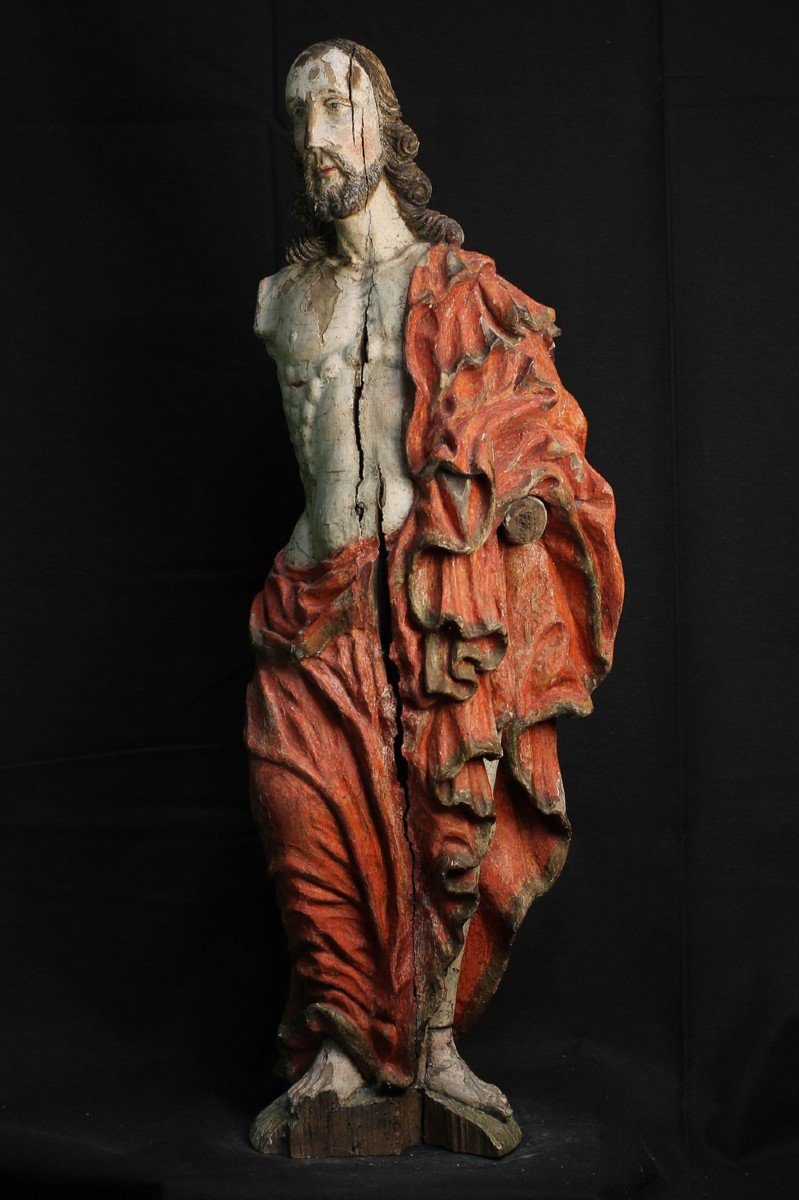 Wood Polychrome Sculpture Of The Risen Christ  XVI, Italy