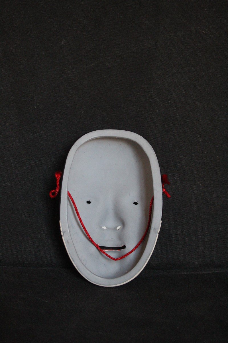 Koomote Japanese Vintage Pottery Teather Noh Mask-photo-1