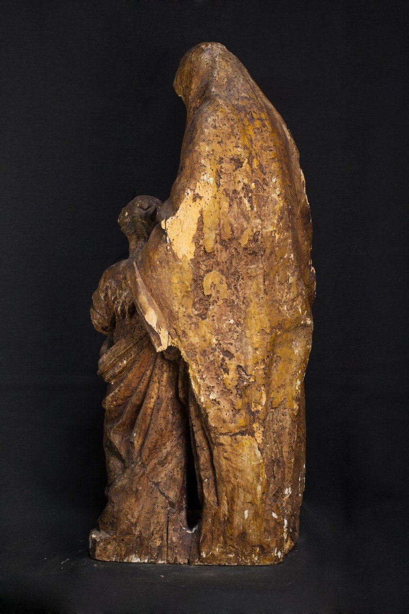 Wooden Sculpture Of Saint Anne Educator-photo-3