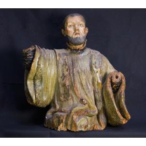 Wooden Sculpture Of Saint Francis Xavier 1715-35