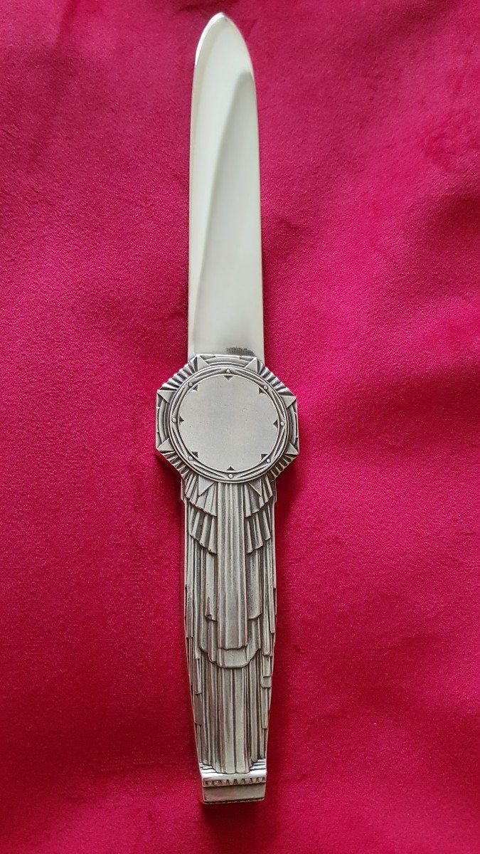 Art Deco Silver Letter Opener 332g-photo-3