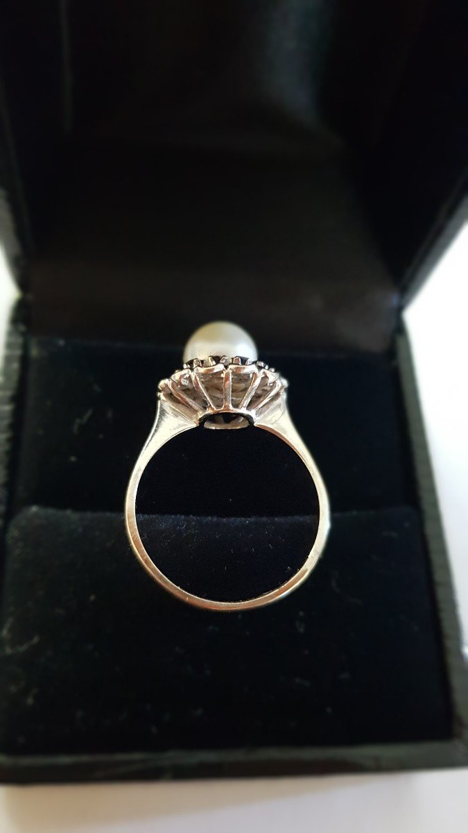 Gold Ring - Pearl - Sapphires-photo-4