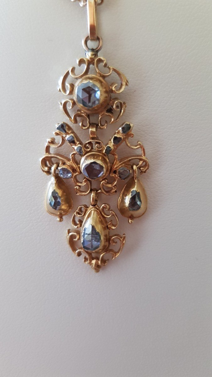 19th Gold And Diamond Pendant-photo-1