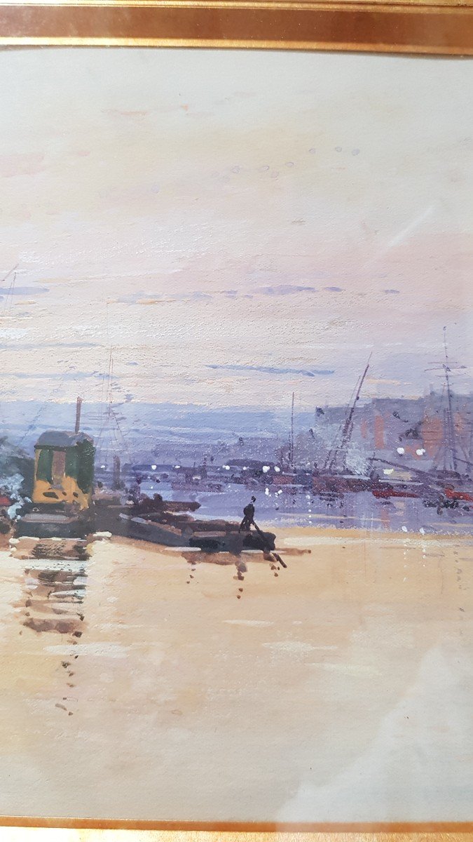 Galien Laloue:  Gouache Port-photo-3