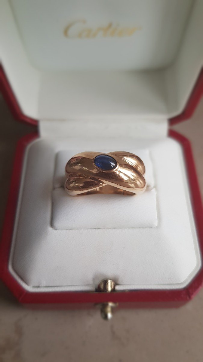 Cartier Ring, Gold And Sapphire Colisée-photo-2