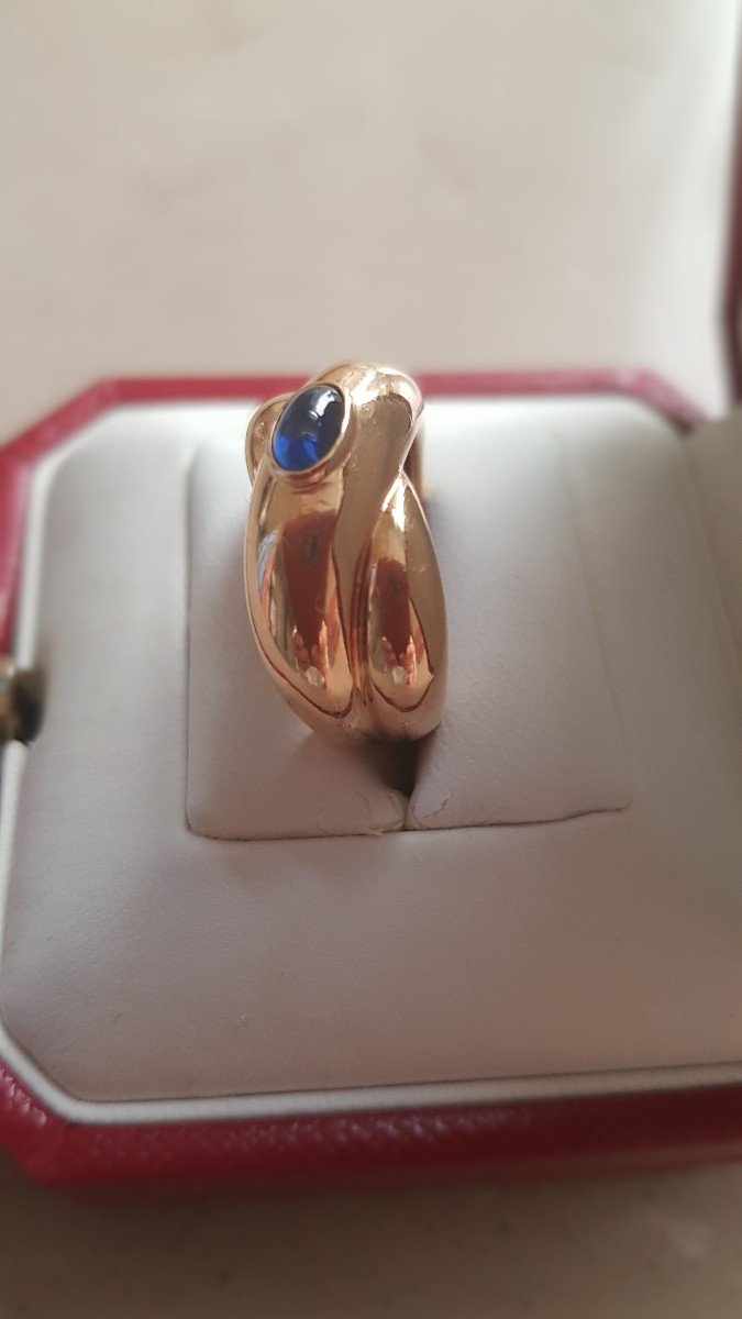 Cartier Ring, Gold And Sapphire Colisée-photo-1