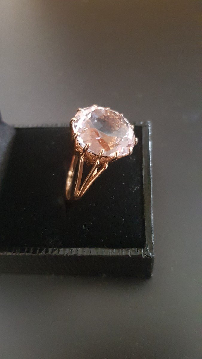 Rose Gold And Amethyst Ring From France-photo-3