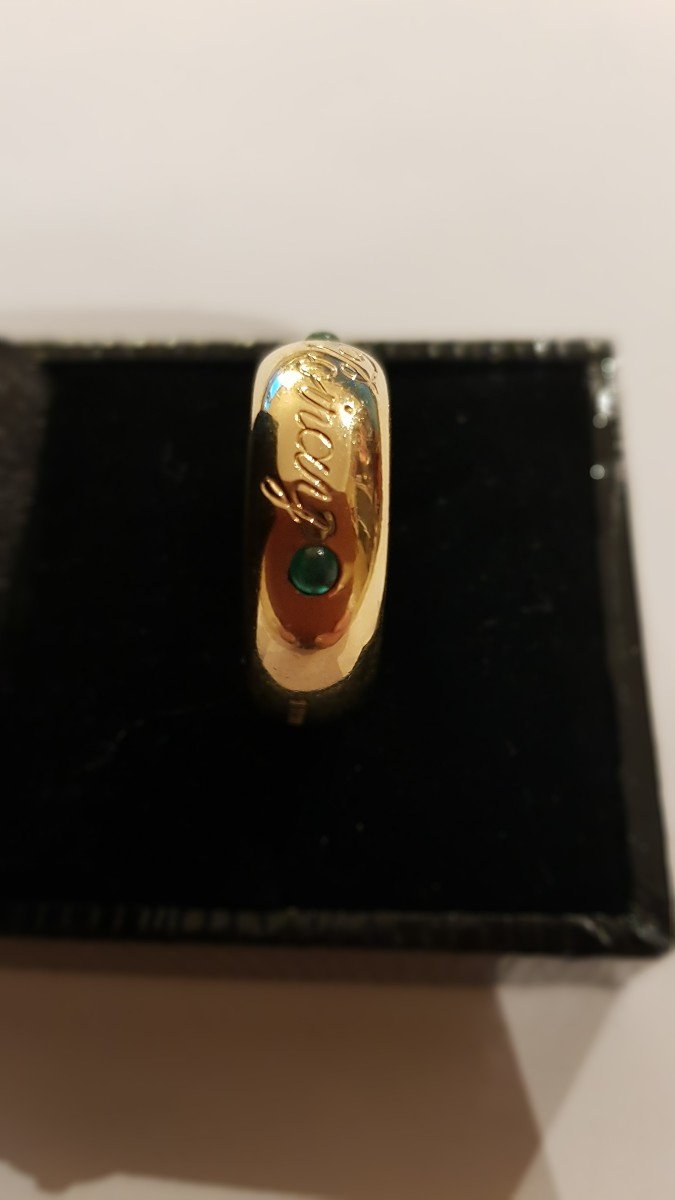 Poiray Gold And Emerald Ring-photo-3