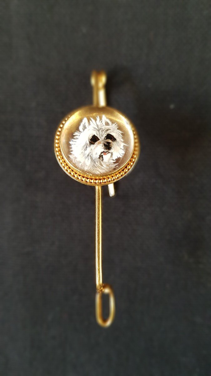 Gold Dog Brooch-bar F. Carter-photo-4