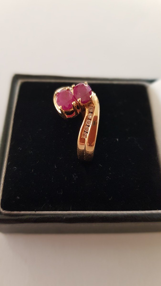 Gold-ruby-diamond Ring-photo-2