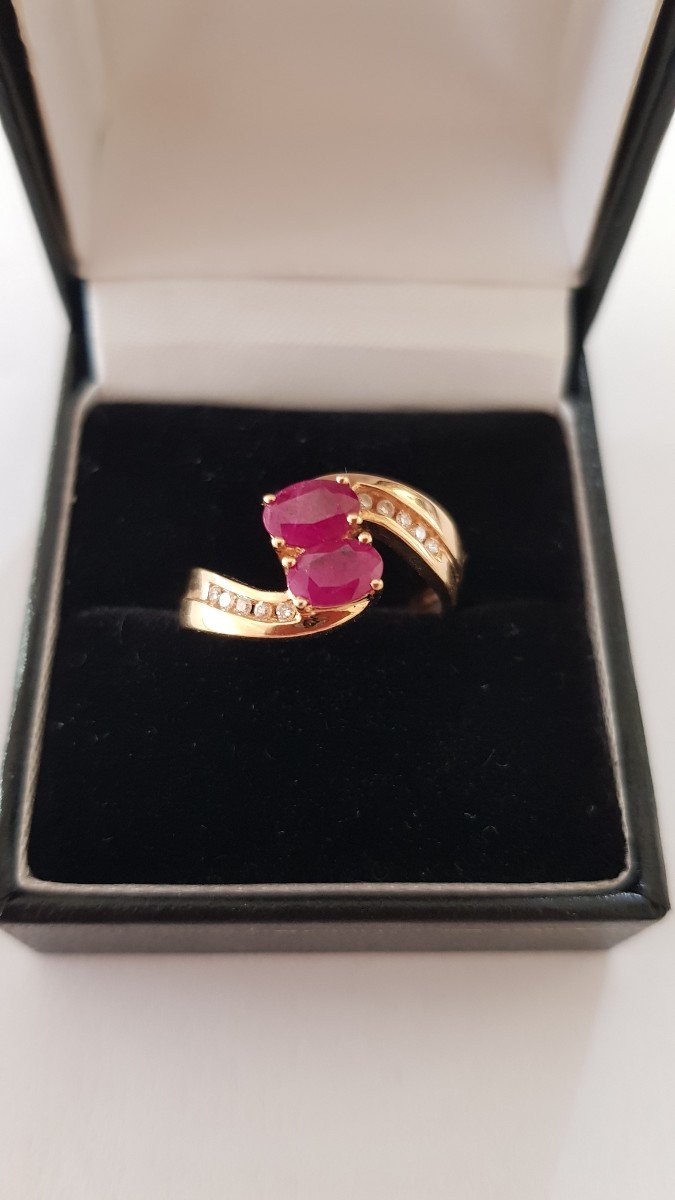 Gold-ruby-diamond Ring-photo-1