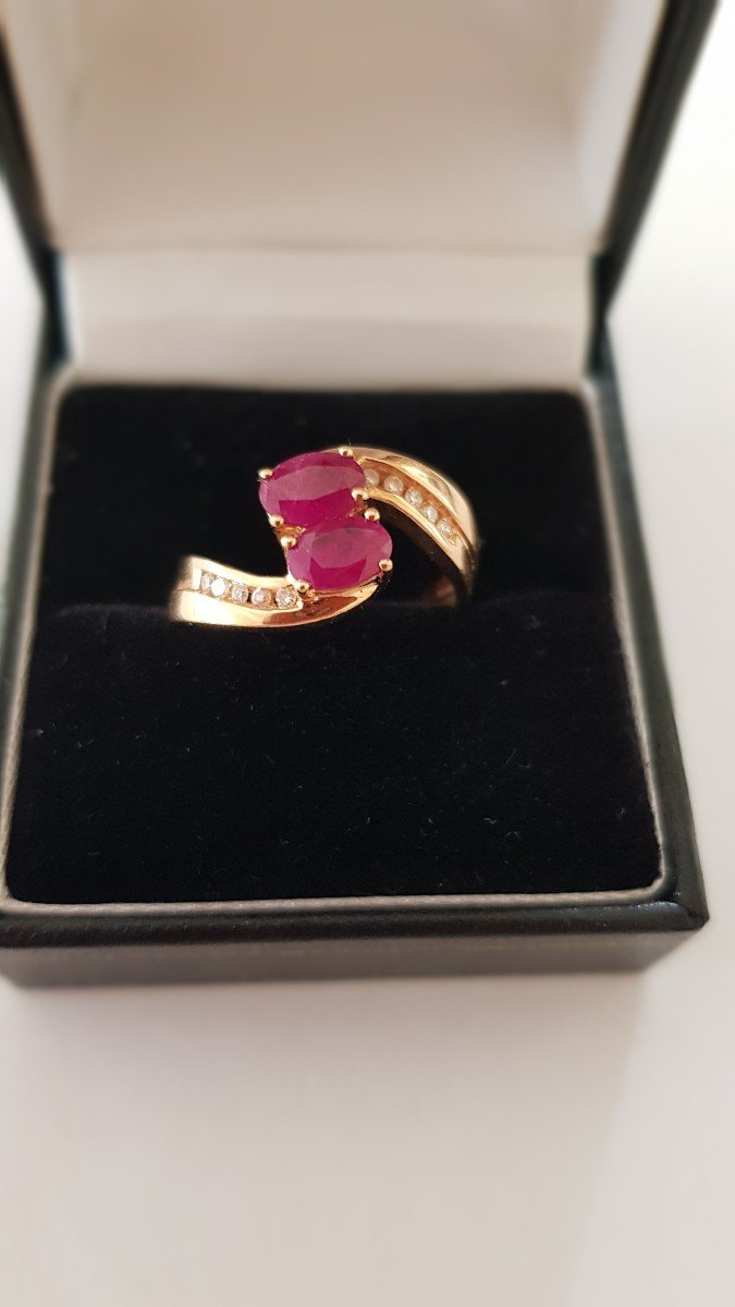 Gold-ruby-diamond Ring