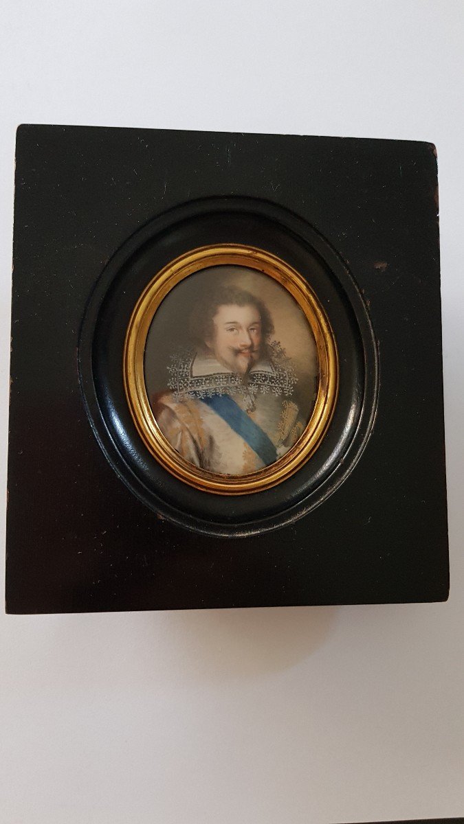 Portrait Miniature:  1er Duc De Luynes-photo-2