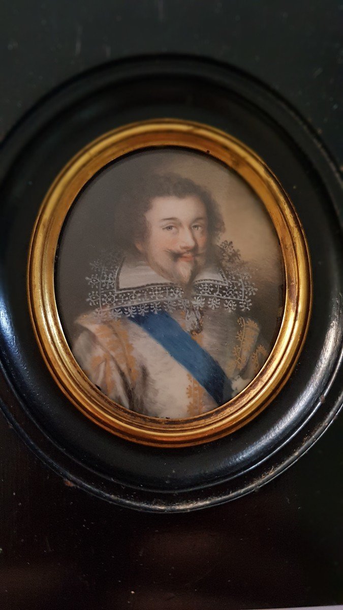 Portrait Miniature:  1er Duc De Luynes