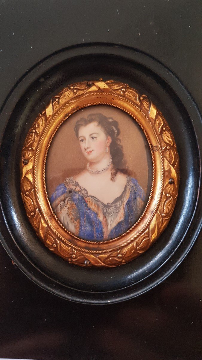 Portrait Miniature: Lady Mary Wortley Montagu ( 1689-1762)-photo-2