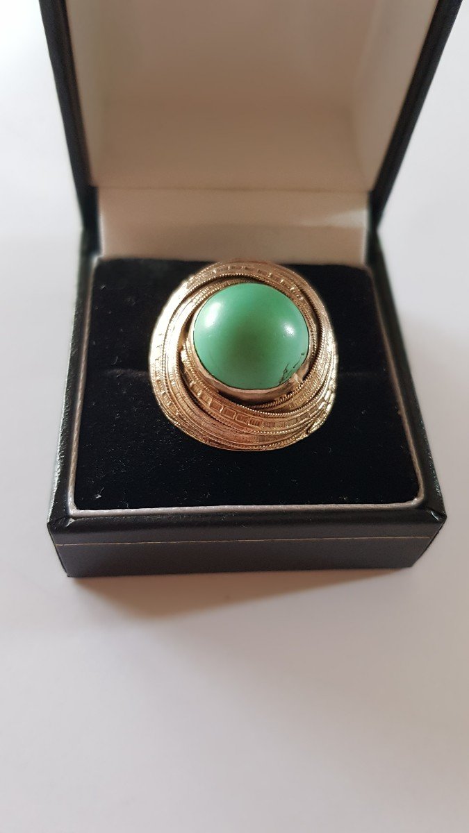 Bague Vermeil-turquoise