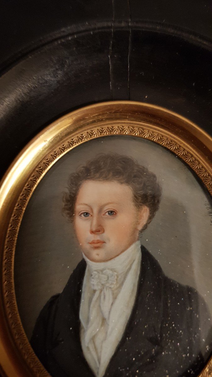 Miniature  Jeune Homme 1822-photo-2