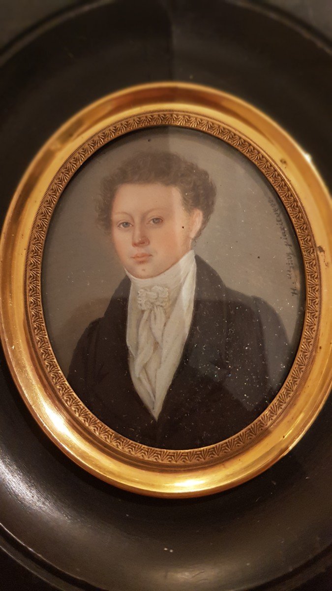 Miniature  Jeune Homme 1822