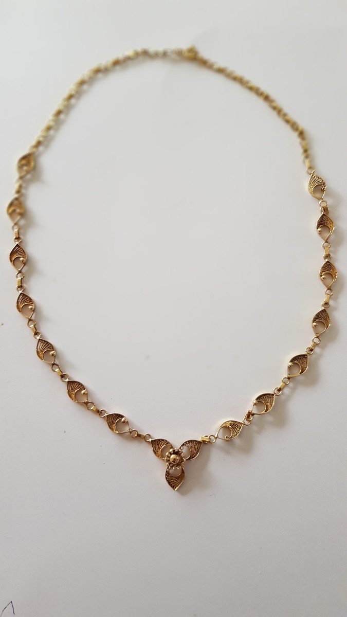 Collier Or Filigrané