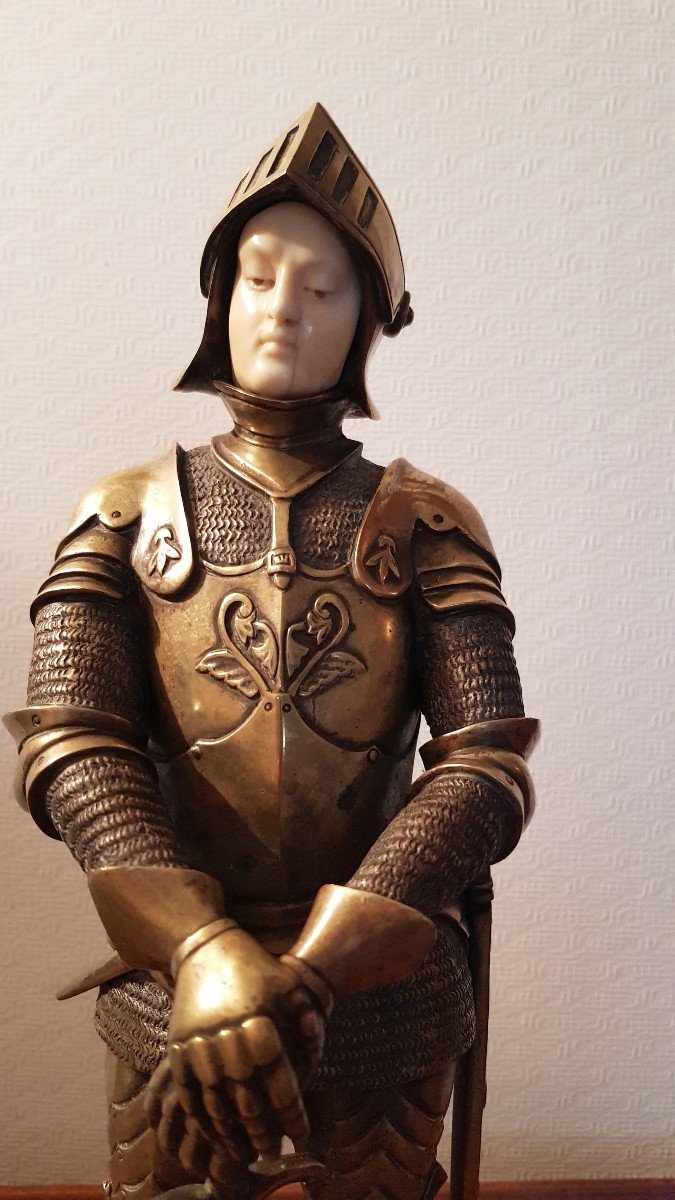 Bronze Joan Of Arc By Georges Omerth-photo-7