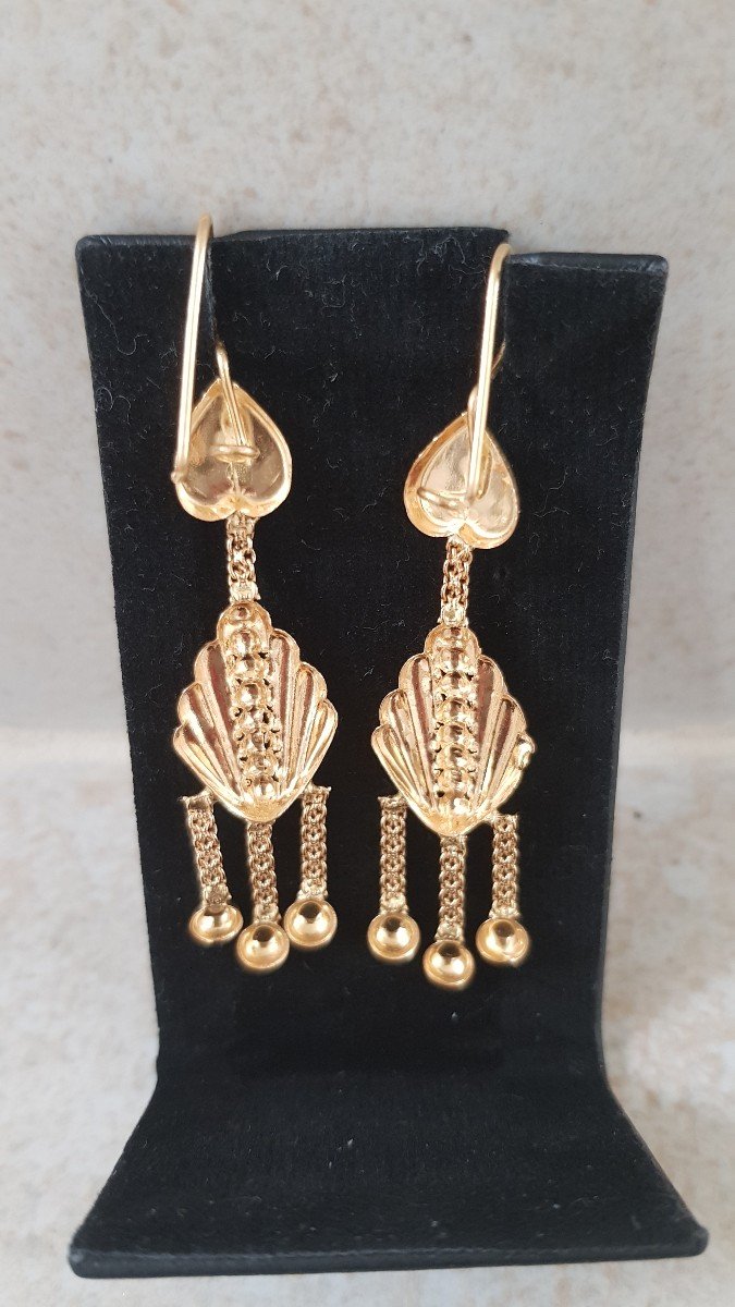 Gold Drop Earrings-photo-2