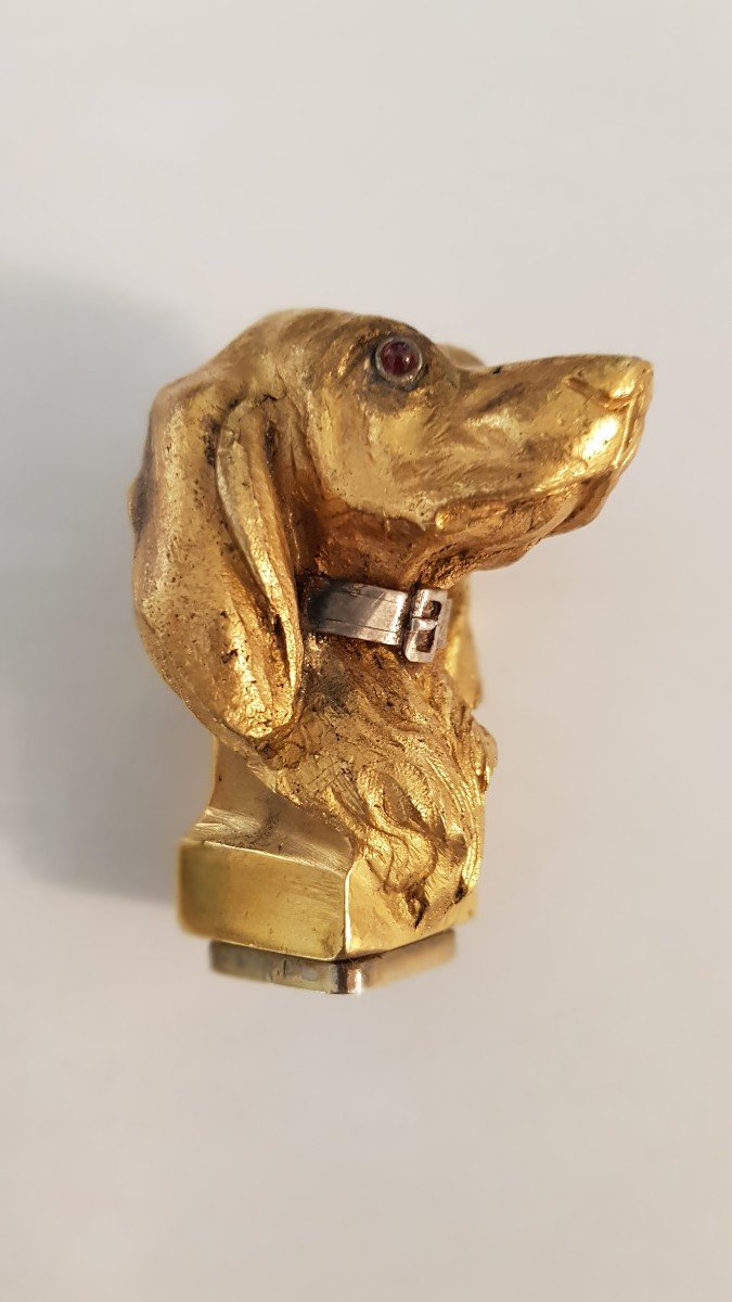 19th Century Bronze Seal: Dachshund-photo-3