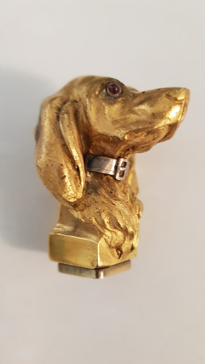 19th Century Bronze Seal: Dachshund