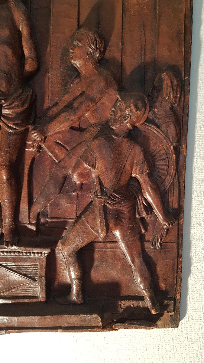 Flagellation Du Christ,  Cuir Repoussé  XlXème-photo-3