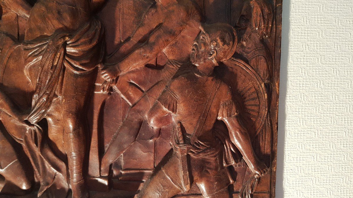 Flagellation Du Christ,  Cuir Repoussé  XlXème-photo-4