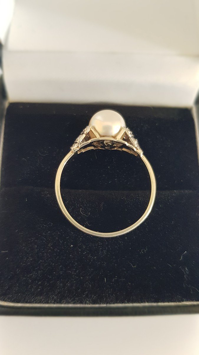 Gold-pearl-diamond Ring-photo-3