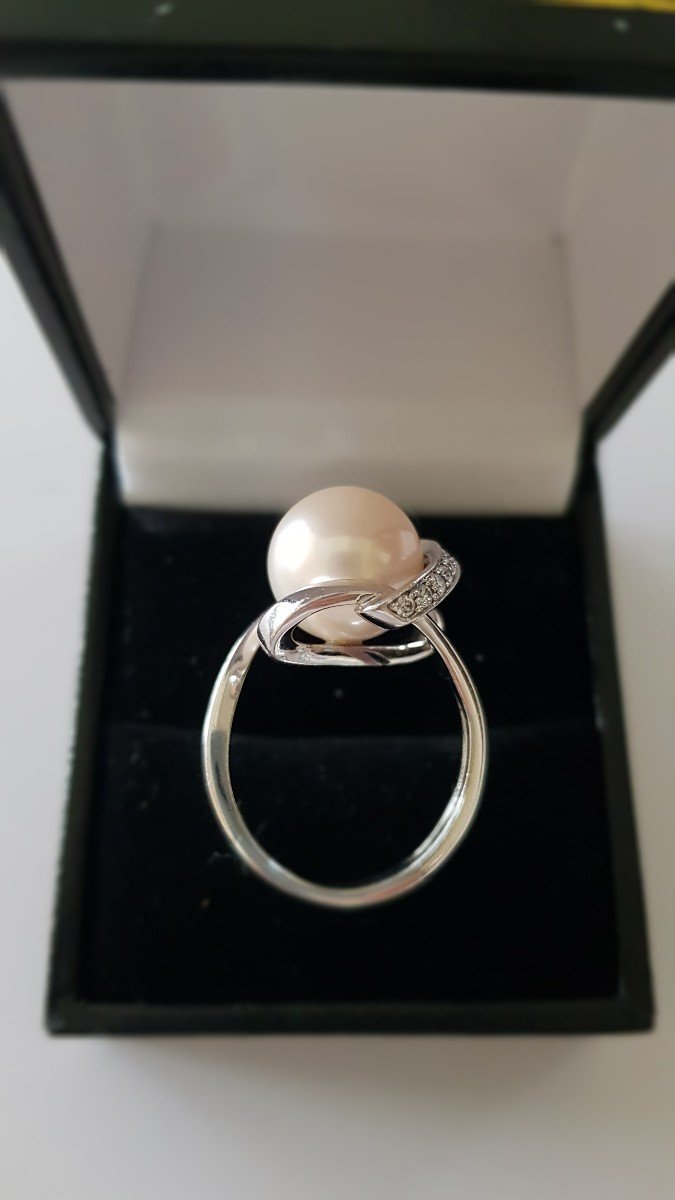 Gold-pearl-diamond Ring-photo-4