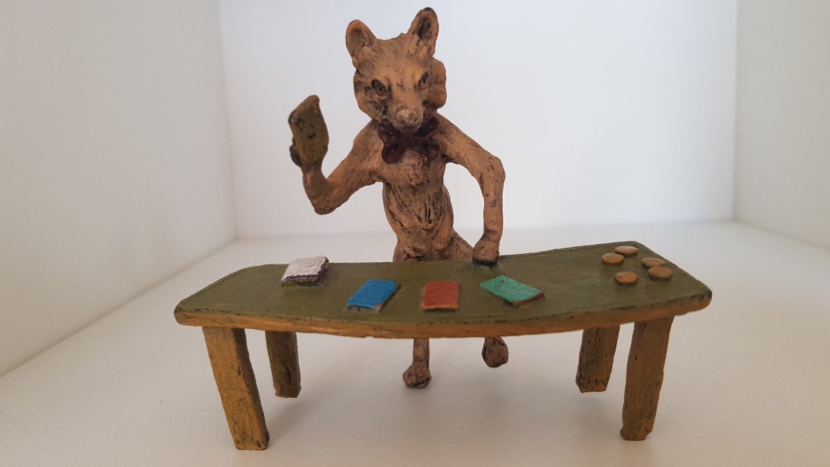 Vienna Bronze: Fox Playing Blackjack: Bergman-photo-4