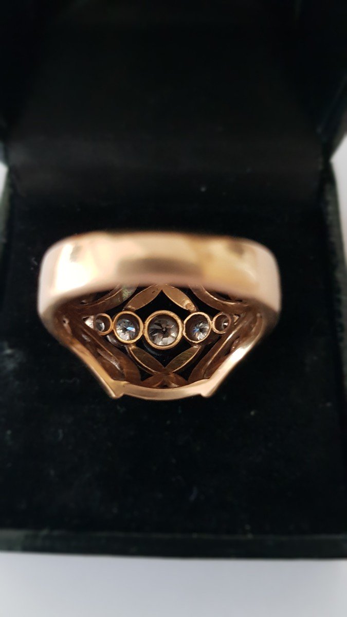 Art Deco Gold-diamond Ring-photo-4