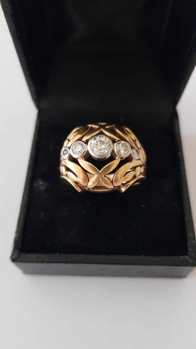 Art Deco Gold-diamond Ring