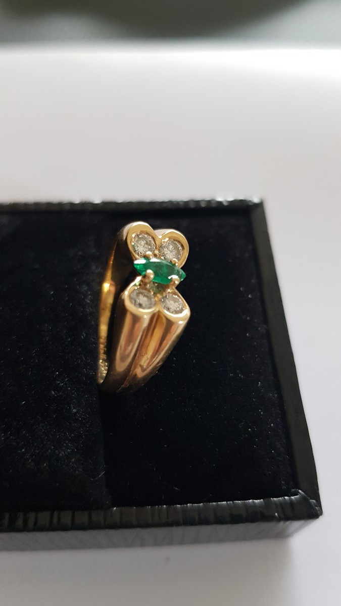 Gold-emerald-diamond Ring Van Cleef And Arpels-photo-2