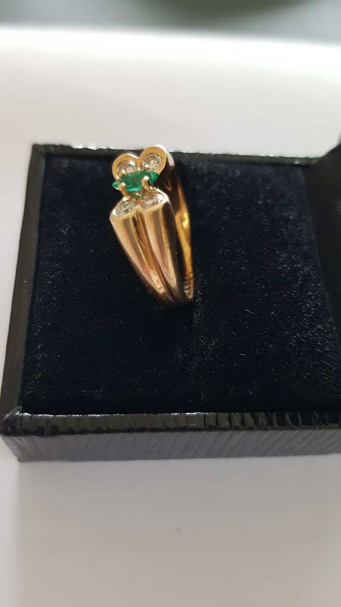 Gold-emerald-diamond Ring Van Cleef And Arpels-photo-3