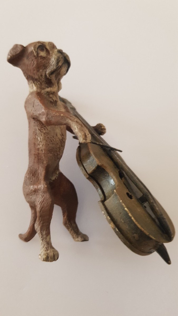 Vienna Bronze: Musician Dog-photo-2