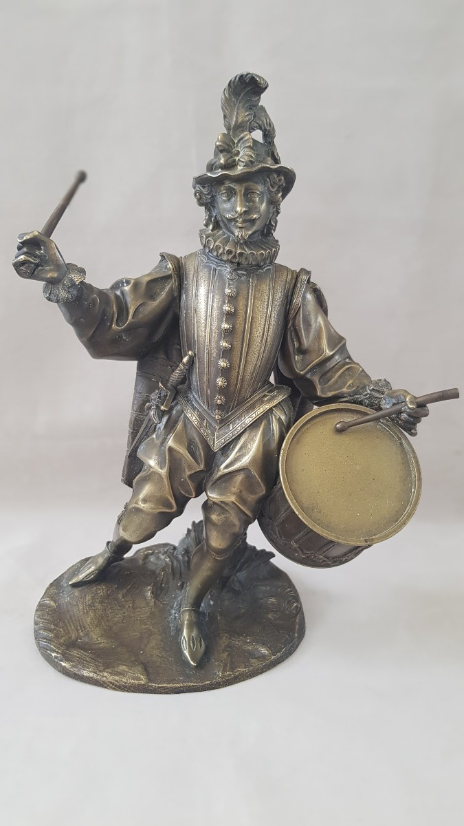 Bronze "drum Player" 19th Century