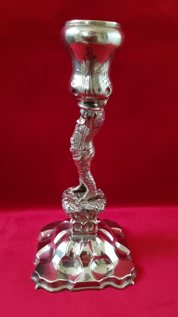 19th Century Silver Child's Candelabra-photo-2