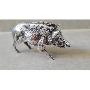 Silver Bronze Boar By Odiot