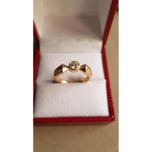 Cartier Gold Solitaire Ring