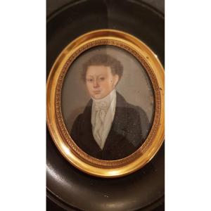 Miniature  Jeune Homme 1822