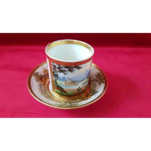 Paris Porcelain Cup And Saucer 19th