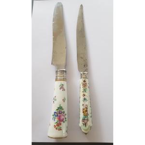  18th Century Porcelain Handle Knives